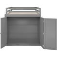 thumbnail image 5 of DEALTOPS Full Size Loft Bed with Wardrobe, Wood Loft Bed Frame with Desk 3 Storage Drawers Shelf Space Saving Platform Bed - Gray, 5 of 7
