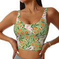 thumbnail image 2 of Haiem Snake And Floral Pattern Womens Sports Bra - U Neck Padded Low Impact Yoga Bra Workout Crop Top Gym Moisture-Wicking Workout Vest -Small, 2 of 9