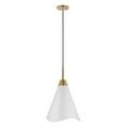 thumbnail image 3 of Tango 1-Light Medium Pendant Matte White with Burnished Brass, 3 of 4