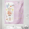 thumbnail image 1 of Calendar 2020 Tapestry, Funny Part Illustrations and Say Yes Typography Funny Year Plan, Fabric Wall Hanging Decor for Bedroom Living Room Dorm, 5 Sizes, Pale Mauve Multicolor, by Ambesonne, 1 of 1