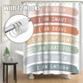 thumbnail image 3 of Boho Rainbow Shower Curtain, Cute Kids Shower Curtains for Bathroom Colorful Waterproof Fabric Inspirational Bathroom Curtains with 12 Hooks 69 X 70in, 3 of 5