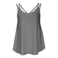 thumbnail image 5 of Timegard Tank Tops for Women Scoop Neck Eyelet Sleeveless Dressy Casual Loose Shirt Top Camis Beach Wear, 5 of 7