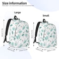 thumbnail image 4 of Balery Leaf Print Green Vintage Canvas Backpack for Men and Women - Large Capacity, Durable Travel Laptop Bag for School, Work, Hiking, and Outdoor Activities, 4 of 7