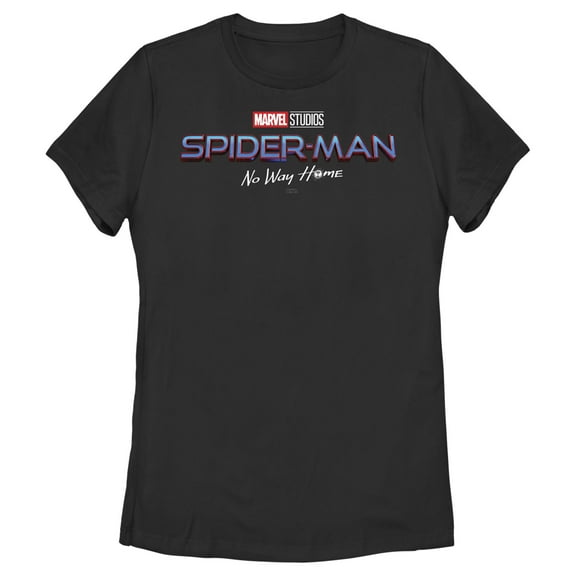 Women's Marvel Spider-Man: No Way Home Logo Black  Graphic Tee Black 2X Large