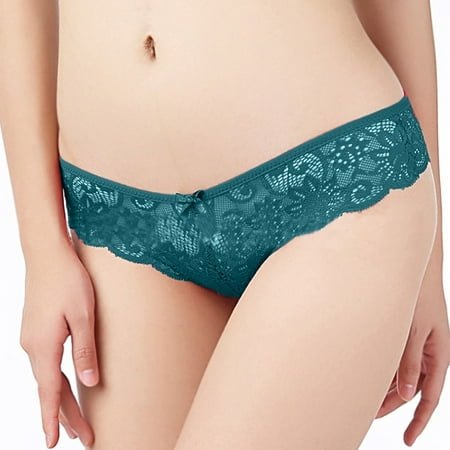 

DENGDENG Women s Sexy Lace Breathable Briefs Bow See Through Underwear Panties