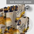 thumbnail image 6 of Construction Truck Farmhouse Short Window Curtain Valances, Cartoon Grips and Bulldozers Beige Rod Pocket Kitchen Valances for Living Room Bedroom Bathroom Cafe 54" x 18", 6 of 8