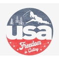 thumbnail image 2 of Americana USA Freedom Is Calling Men's White Crew Neck Short Sleeve Tee-Medium, 2 of 2