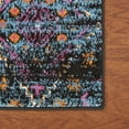 thumbnail image 4 of LR Home  Fusion Distressed Geometric Blue/ Black Olefin Rug - 3' x 5', 4 of 9