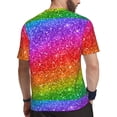 thumbnail image 2 of Wukai Colorful Glitter Print Men's Short-Sleeved Mesh T-Shirt,Quick-Dry Short Sleeve Workout T-Shirt-3X-Large, 2 of 8