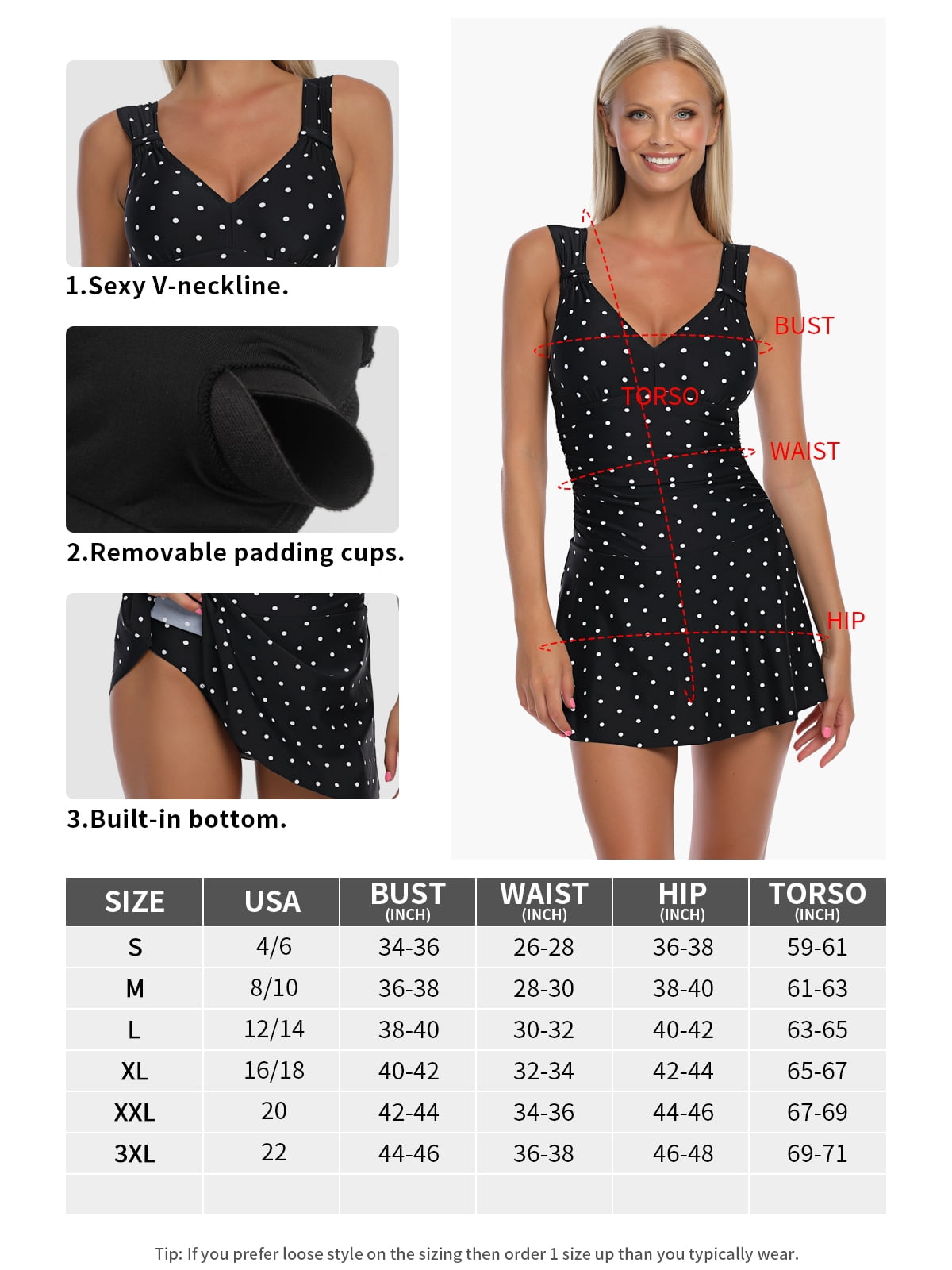 RELLECIGA Women's Cross Back Ruched V Neck One Piece Skirt Vintage Swim Dress Retro One Piece Swimsuit Tummy Control One piece Swim Dresses Bathing Suit