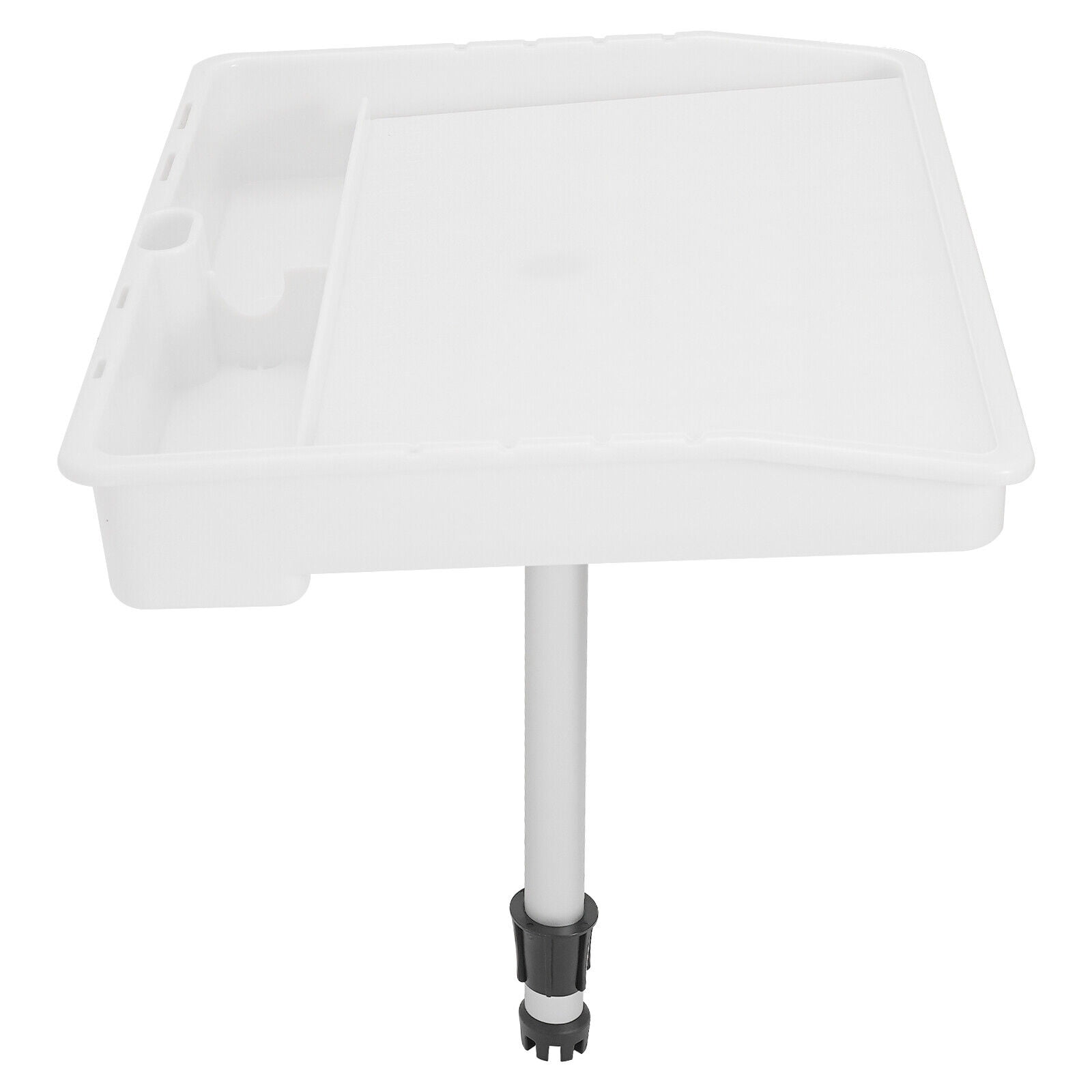 White Marine Cutting Board - Adjustable Angle Boat Table with Knife Slots & Drain Hole - Corrosion Resistant PP/Aluminum Design