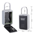 thumbnail image 2 of Wall Mounted Key Safe Box , Mini Storage Keybox Key Storage Lock Box with 4 Digit Combination Waterproof Cover For Outdoor Use ,Easy to Use, 2 of 7