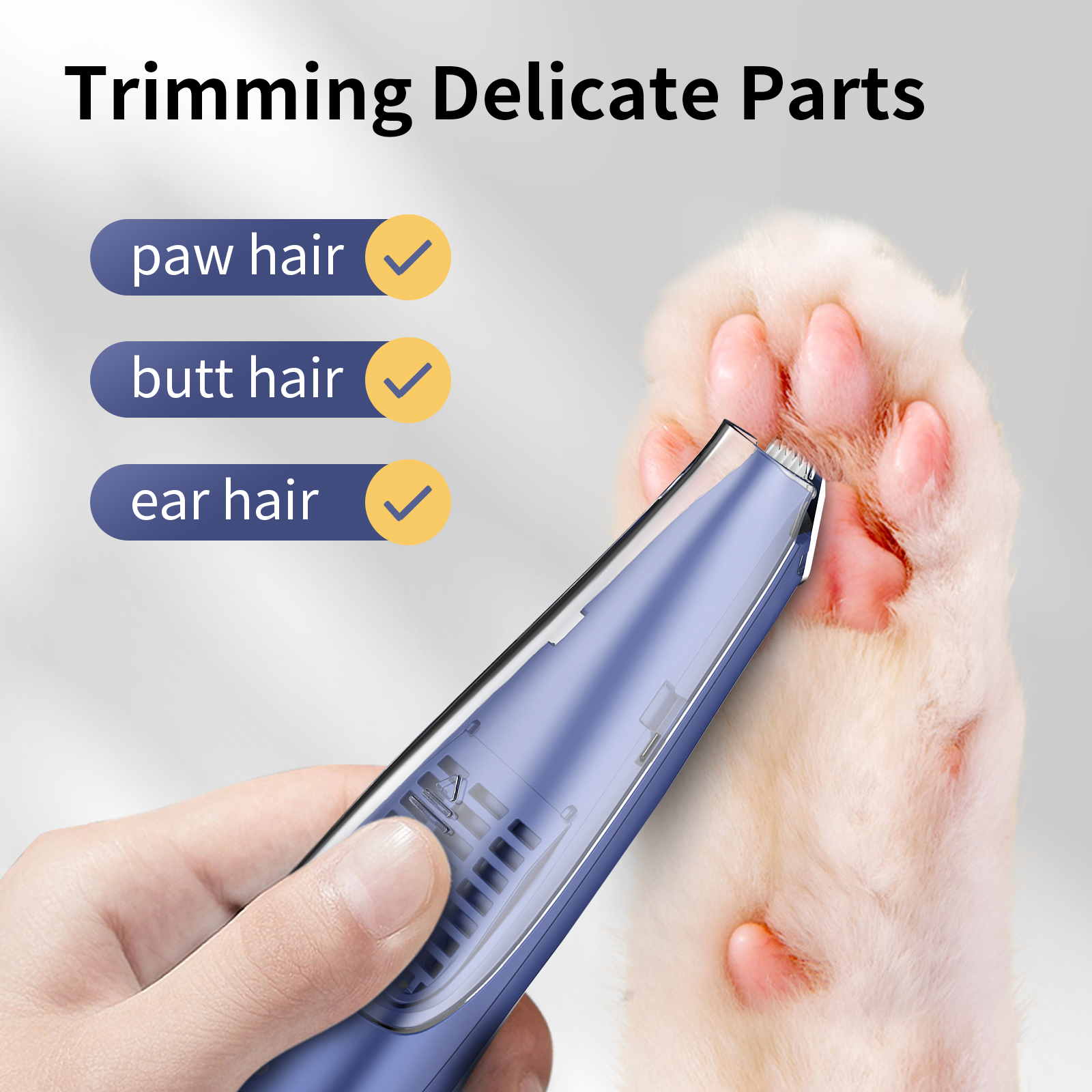 LEMULEGU Vacuum Pet Hair Trimmer, Blue photo 3