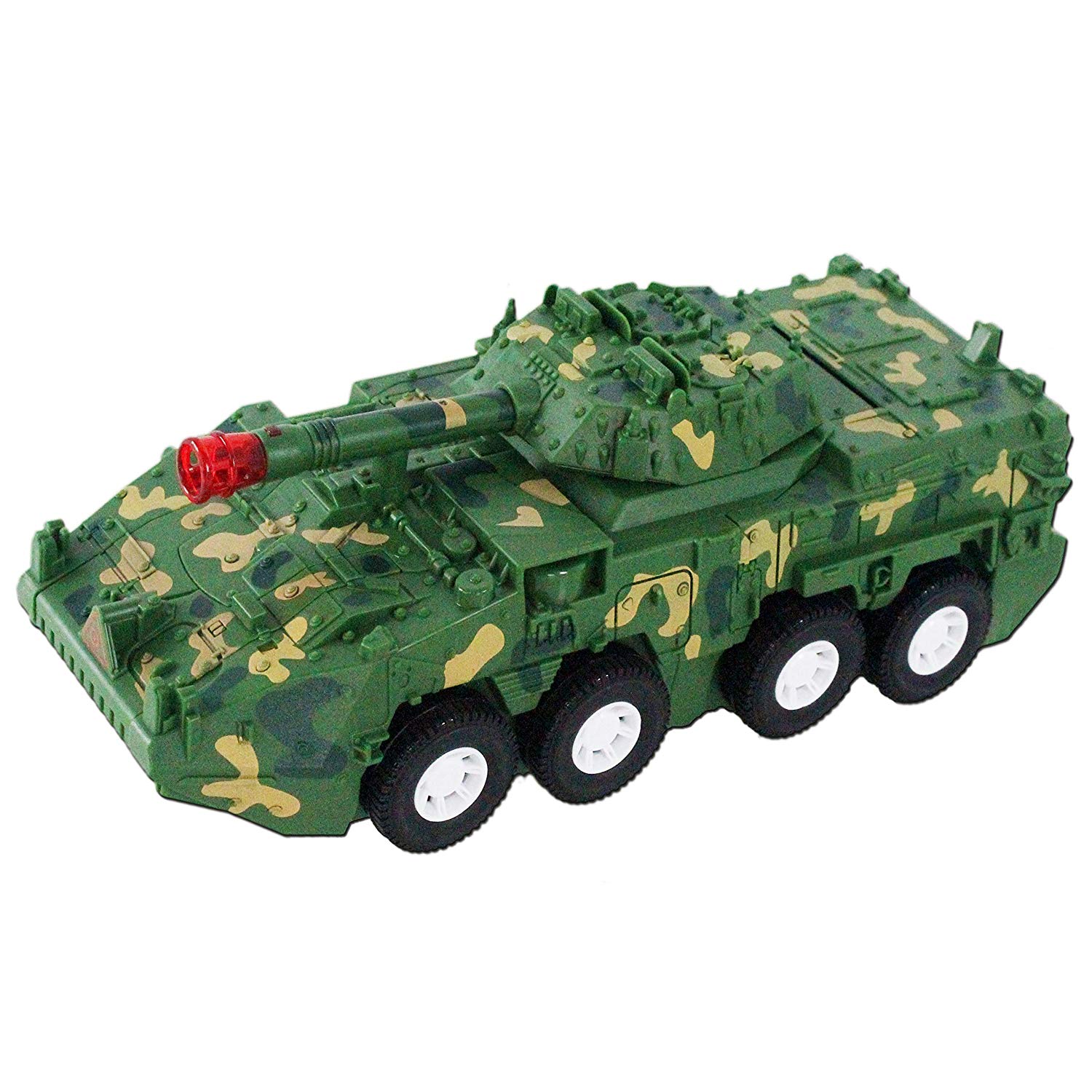 wolvol bump and go action electric military tank fighter toy with lights and sounds