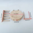 thumbnail image 4 of 3Pcs Wooden Hamster Platform Small Pet for Play Stand Climbing Ladder Swing Cage, 4 of 10