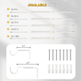thumbnail image 4 of Widyana White Curtain Rods for Window 30 to 120 inches Adjustable 1 inch Diameter with Brackets, 4 of 7