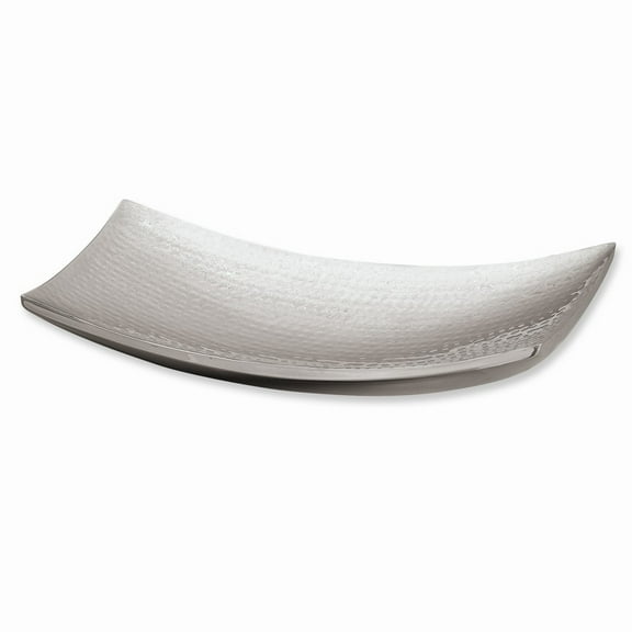 FB Jewels Stainless Steel Hammered Curved Serving Tray