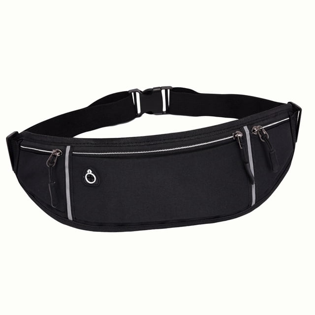 Riñonera deportiva Sunnimix para correr Color negro con cinturón ajustable