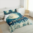 thumbnail image 3 of Castle Fairy Teens Children Xmas Santa Claus Deer 2Pcs Bedding Comforter Set,Happy New Year Twin Comforter Sets,Merry Christmas Breathable Bedding Set,Luxury Bedroom Decor, 3 of 8
