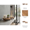 thumbnail image 6 of House Decor Trays for Bed or Coffee Table - Round Wooden Riser Trays with Ball Feet for Home Accent or Centerpiece Decorations - Modern Accent for Trinket, Jewelry, or Vanity - Set of 2, 3", Brown, 6 of 14