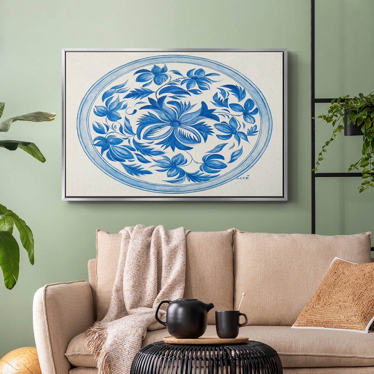 Vintage Landscape-CXXIII By Wexford Home Framed in Silver Wood Gallery Wrapped Canvas 17 in. x 25 in.