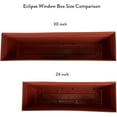thumbnail image 5 of The HC Companies 24" Eclipse Plastic Window Box 7.76"x24"x6.57", Clay 2 Pack, 5 of 6