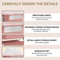 thumbnail image 4 of 3-in-1 Baby Bassinet Bedside Sleeper with Wheels, Mosquito Net, Mattress and Storage Basket, 4 of 7