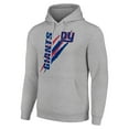 thumbnail image 2 of Unisex Starter Heather Gray New York Giants Color Scratch Fleece Pullover Hoodie, 2 of 3