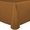 thumbnail image 1 of Ultimate Textile (5 Pack) 60 x 120-Inch Oval Polyester Linen Tablecloth - for Home Dining Tables, Copper Brown, 1 of 2