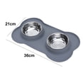 thumbnail image 2 of Comederos para perros de acero inoxidable y bebederos para perros con sistema antiderrames y antideslizante., 2 of 5