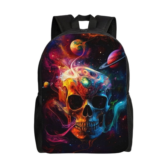 Skull Backpack Full Front Print Travel Laptop Bag for Men and Women