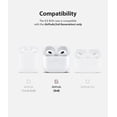 thumbnail image 3 of Ringke Silicone Case Compatible with AirPods 3 Case Cover, Cooler Design Compatible with AirPods 3rd Generation Case, Premium Protective Cover with Keychain Carabiner - Ice Box Warm Gray, 3 of 11