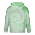 thumbnail image 4 of Tie-dye Hoodie Sweatshirt for Men Graphic Print Big Pocket Drawstring Hooded Pullover Top, Size S-4x, Long Sleeve (X-Large, Green), 4 of 4
