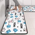 thumbnail image 2 of Kitchen Rugs Sets Of 2,White Cow Milk Box Moo Pattern Anti Fatigue Kitchen Mat Rugs Non Slip Washable,Decorative Kitchen Floor Mats for Kitchen,Sink,Laundry,17"x47"+17"x47", 2 of 5