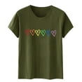 thumbnail image 3 of SHTXOZHI Graphic Tees for Women Trendy Short Sleeve T-Shirts Summer Crewneck Soft Tops, 3 of 6