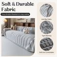 thumbnail image 6 of Jessy Home Sofa Cover Sofa Slipcover Couch Cover Protector Durable Multi-Function Furniture Cover for Dogs Cats Home Decor 71"x 150"Light Gray, 6 of 8