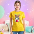 thumbnail image 3 of Playera de Mujer con Conejita Chic – Estampado Divertido y Colorido Color Amarillo Talla Grande Marca Emil SaEs, 3 of 4