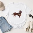thumbnail image 3 of Dachshund Graphic T-Shirt, Retro Dog Lover Unisex Cotton Blend Tee, 3 of 9