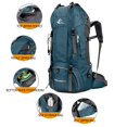 thumbnail image 3 of Mochila Bseash Impermeable de 60L para Senderismo y Camping con Funda para Lluvia, 3 of 9