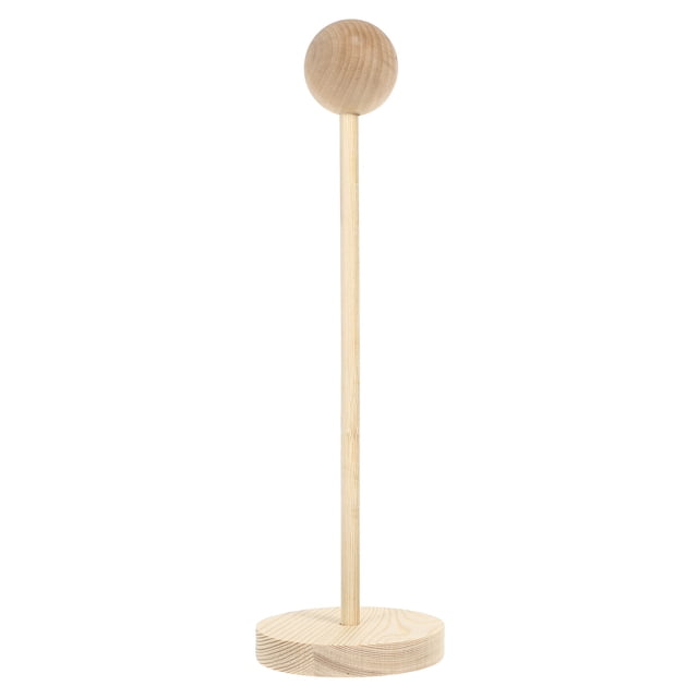 Portable Dolls Wig Stand Wig Hat Display Storage Rack Wooden Wig Holder