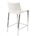 thumbnail image 4 of Tabouret 24" en Cuir Blanc et Chrome, 4 of 4
