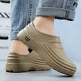 thumbnail image 3 of Mepaouo Men's Women's Non Slip Work Shoes Oil Water Resistant Chef Shoes Clogs for Food Service(Khaki,7), 3 of 9