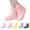 Pink, variant on Dream Apparel Waterproof Rain Shoe Covers for Women Men, Non-Slip Reusable Boot Covers Foldable Rainproof Over Shoes Galoshes