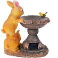 thumbnail image 2 of Jinsinto 1 Pce Statue Lumineuse Solaire en Résine en Forme de Rabbit Mignonne - Décoration Extérieure pour Patio, Jardin, 2 of 5