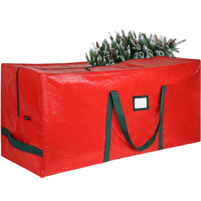 Bolsa de almacenamiento para árbol de Navidad LUCDNC, resistente, 7.5 pies, roja