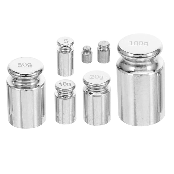 OULII 7pcs Gram Calibration Weights Set for Precision Weighing and Laboratory Professionals