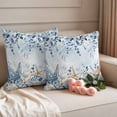 thumbnail image 2 of Blue Eucalyptus Coastal Outdoor Waterproof Pillow Covers, Beach Starfish Shell Nautical Ombre Decorative Square Throw Pillowcase Sofa Cushion Sham for Patio/Couch/Chair, 16"x16" 2 Pack, 2 of 8