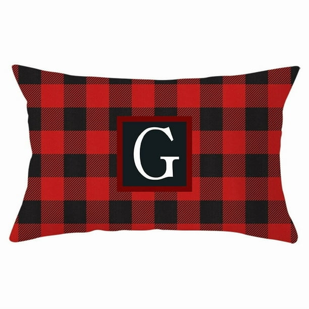 Funda de almohada navideña con diseño de muñeco sin rostro, gnomo enano, duende, enrejado, árbol de Navidad, copo de nieve, lino estampado, funda de almohada para sofá, funda de almohada de piel de me