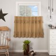 thumbnail image 4 of VHC Brands Simple Life Cotton Ruffled Tier Curtains, Khaki, 2 Panels, 4 of 5