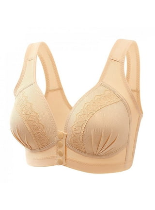 BDDVIQNN Cotton Bras for Women Sexy High Support Front Closure Bras Full  Coverage Comfortable Close Sports Bras Underwear, Beige, Small : :  Clothing, Shoes & Accessories